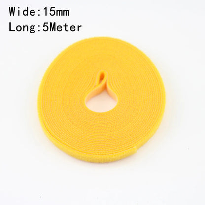 Wholesale 2/5M/Roll 12mm Width Cable Organizer USB Cable Winder Management nylon Free Cut Ties Mouse earphone Cord cable ties