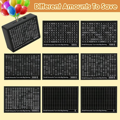 Money Box with Counter Reusable wooden piggy bank with savings goal