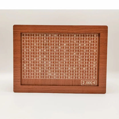 1000/2000/3000/5000/10000 Euro Money Box Wooden Piggy Bank with Reusable Money Box with Saving Goal and Numbers Boxes 1