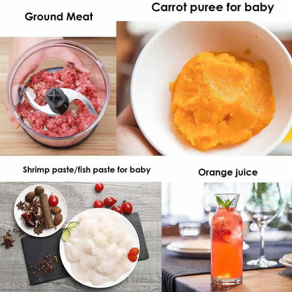 1000W Kitchen Immersion Blender 4 in 1 Stainless Steel handhold veggie Meat Chopper leg Whisk smothie pack