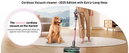 Cordless Vacuum Cleaner, 40Kpa/500W/45min 10 in 1 Powerful Stick Vacuum Cleaner for Home Pet Hair/Hard Floor/Carpet