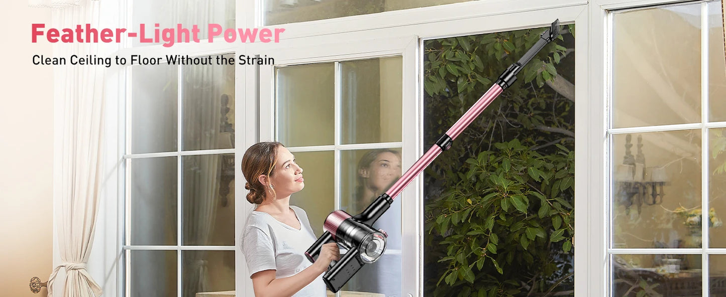 Cordless Vacuum Cleaner, 40Kpa/500W/45min 10 in 1 Powerful Stick Vacuum Cleaner for Home Pet Hair/Hard Floor/Carpet