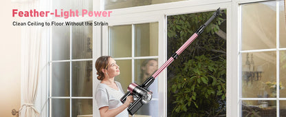 Cordless Vacuum Cleaner, 40Kpa/500W/45min 10 in 1 Powerful Stick Vacuum Cleaner for Home Pet Hair/Hard Floor/Carpet