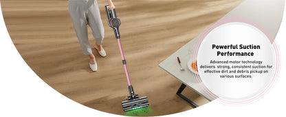 Cordless Vacuum Cleaner, 40Kpa/500W/45min 10 in 1 Powerful Stick Vacuum Cleaner for Home Pet Hair/Hard Floor/Carpet