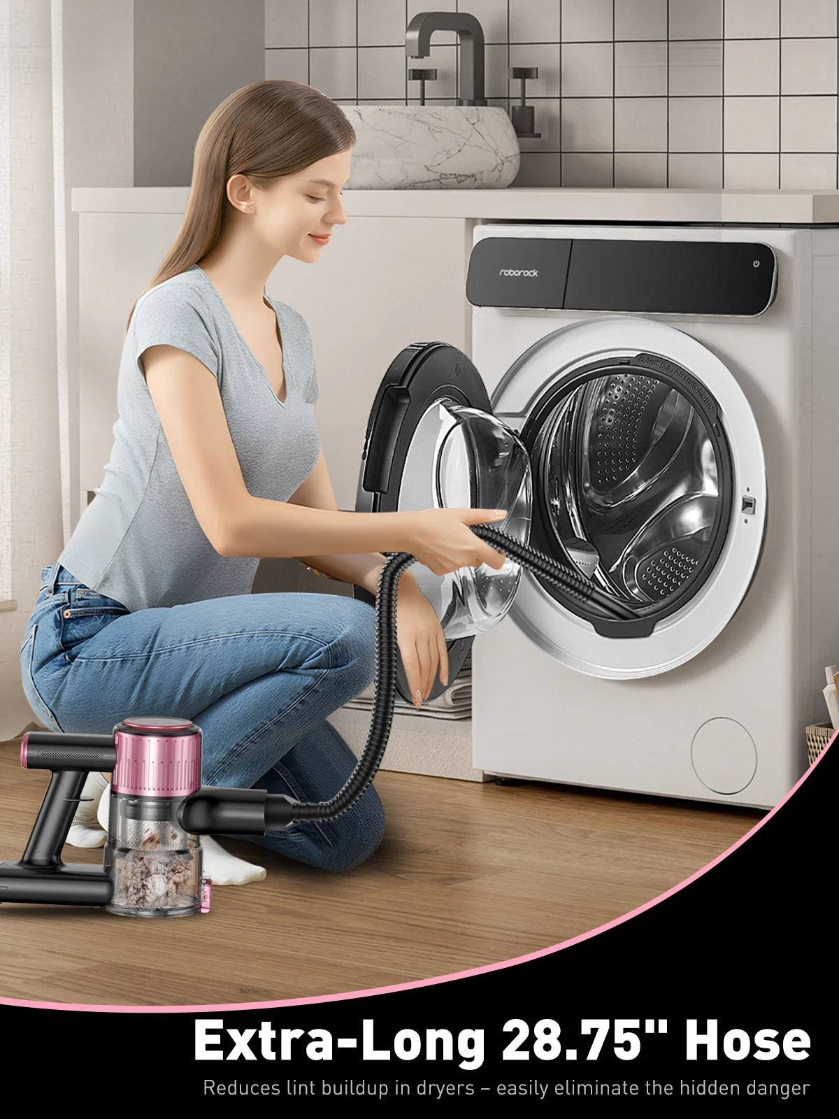 Cordless Vacuum Cleaner, 40Kpa/500W/45min 10 in 1 Powerful Stick Vacuum Cleaner for Home Pet Hair/Hard Floor/Carpet