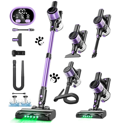 Cordless Vacuum Cleaner, 40Kpa/500W/45min 10 in 1 Powerful Stick Vacuum Cleaner for Home Pet Hair/Hard Floor/Carpet