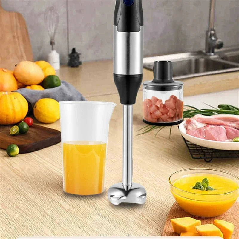1000W Kitchen Immersion Blender 4 in 1 Stainless Steel handhold veggie Meat Chopper leg Whisk smothie pack