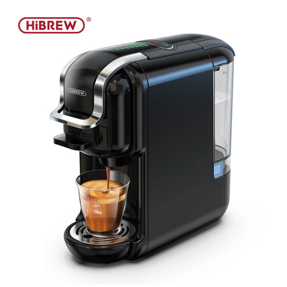 HiBREW Multiple Capsule Coffee Machine, Hot/Cold Dolce Gusto Milk Nespresso Capsule ESE Pod Ground Coffee Cafeteria 20Bar 5 in 1