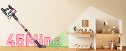 Cordless Vacuum Cleaner, 40Kpa/500W/45min 10 in 1 Powerful Stick Vacuum Cleaner for Home Pet Hair/Hard Floor/Carpet