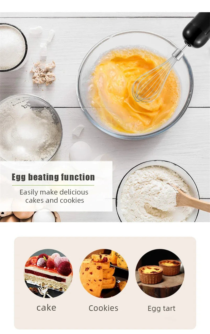 1000W Kitchen Immersion Blender 4 in 1 Stainless Steel handhold veggie Meat Chopper leg Whisk smothie pack