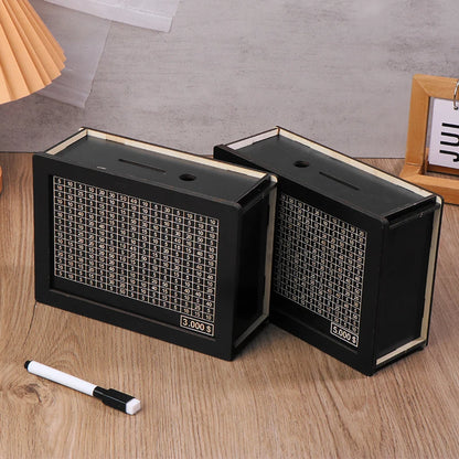 USD Black Reusable Piggy Bank With Money Goal Counter Piggy Bank DIY Saving Money Box For Helps The Habit Of Saving