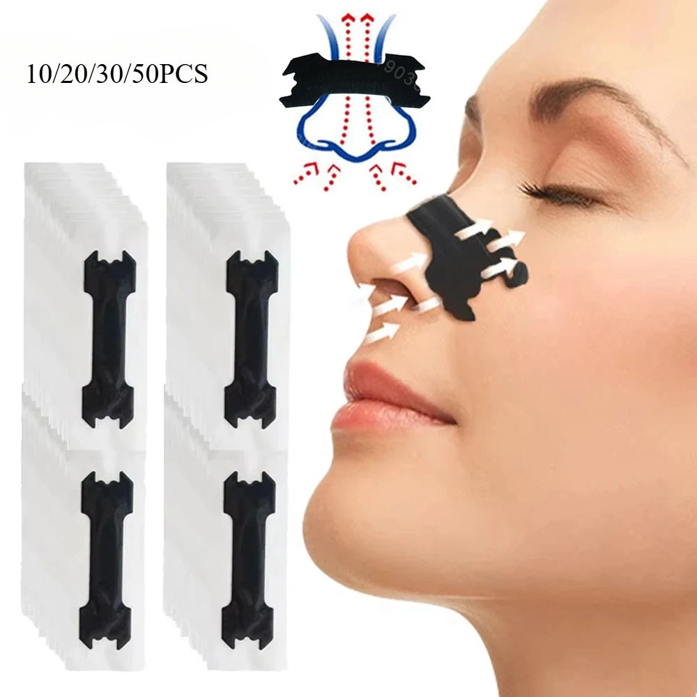 50/30/20Pcs Anti Snoring Nasal Strips for Way Help Breathing Reduce Snoring Nose Patch Better Sleep Easier Breath Aid Decive