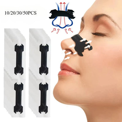 50/30/20Pcs Anti Snoring Nasal Strips for Way Help Breathing Reduce Snoring Nose Patch Better Sleep Easier Breath Aid Decive