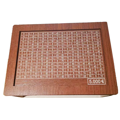 Money Box, Piggy Bank, Wood Money Bank, Reusable Money Box with Saving Goal and Numbers To Check for Helps The Habit of Saving