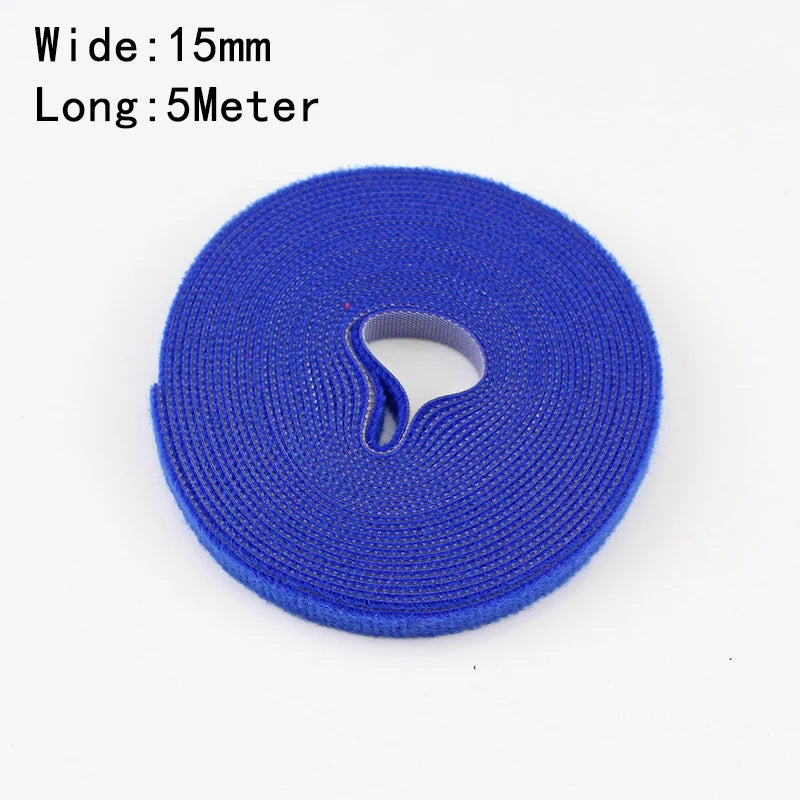 Wholesale 2/5M/Roll 12mm Width Cable Organizer USB Cable Winder Management nylon Free Cut Ties Mouse earphone Cord cable ties