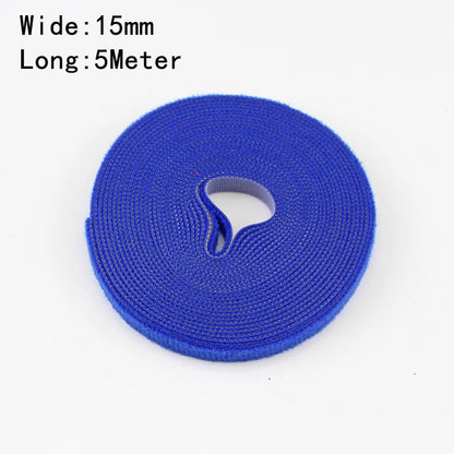 Wholesale 2/5M/Roll 12mm Width Cable Organizer USB Cable Winder Management nylon Free Cut Ties Mouse earphone Cord cable ties